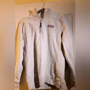 Vineyard Vines Light Gray Zip-Up Sweater